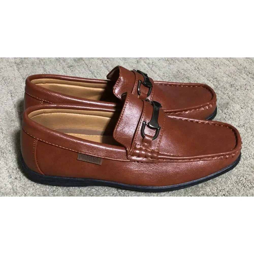 NEW Parish Brown Leather Loafer Size 9 Comfortable‎ cushioning Rubber Sole